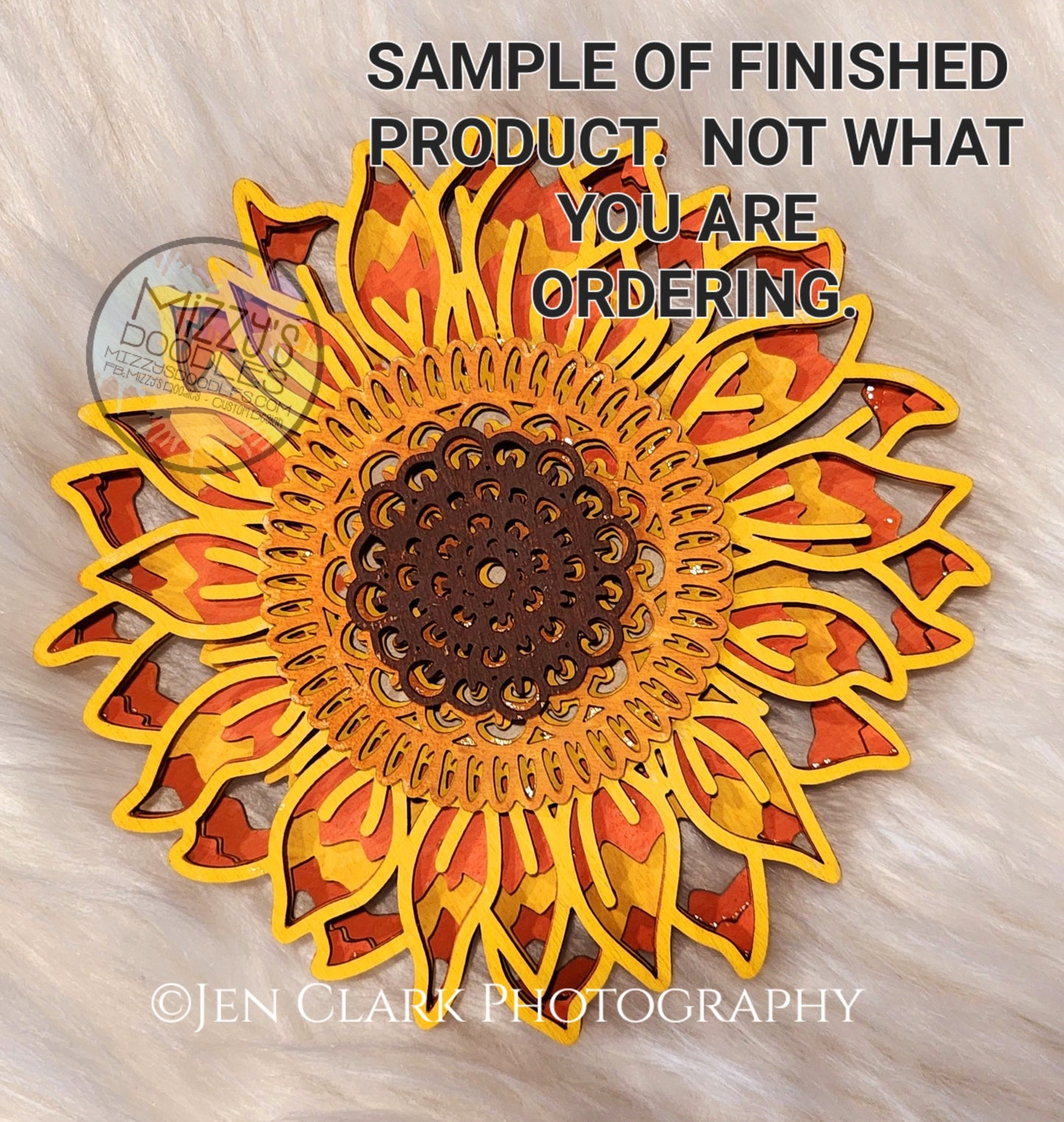 Sunflower Mandala Layered Design