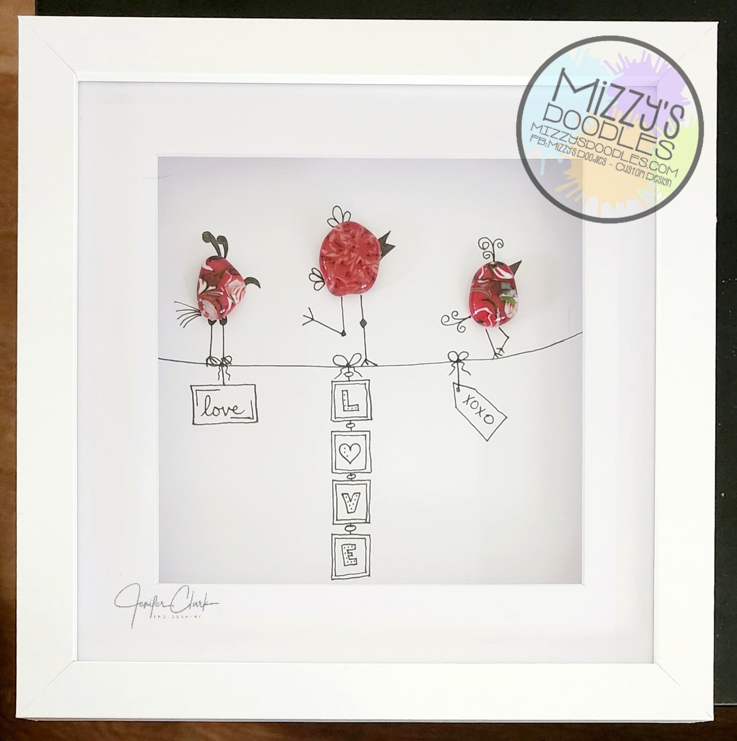 Framed Love Birds