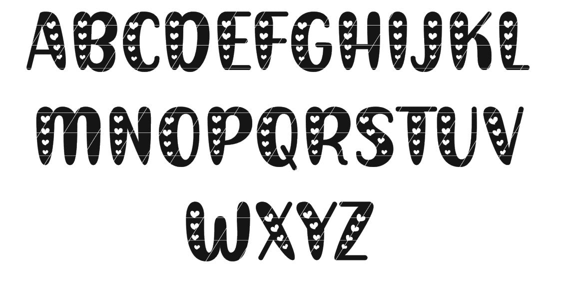 Acrylic Alphabet #2 Hearts ❤ ❤ SINGLE LETTER PURCHASE