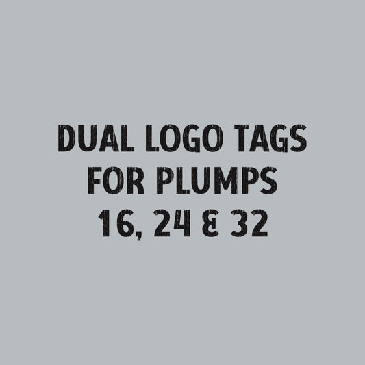 Dual Logo Tag for Removable Bottom on 16, 24 and 32 Plump