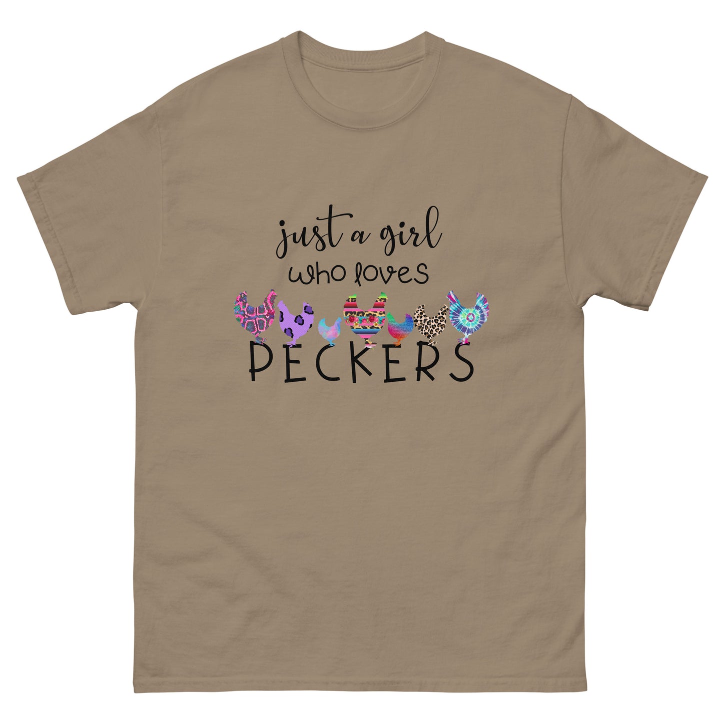 Just a Girl Who Loves Peckers  -  Men's classic tee