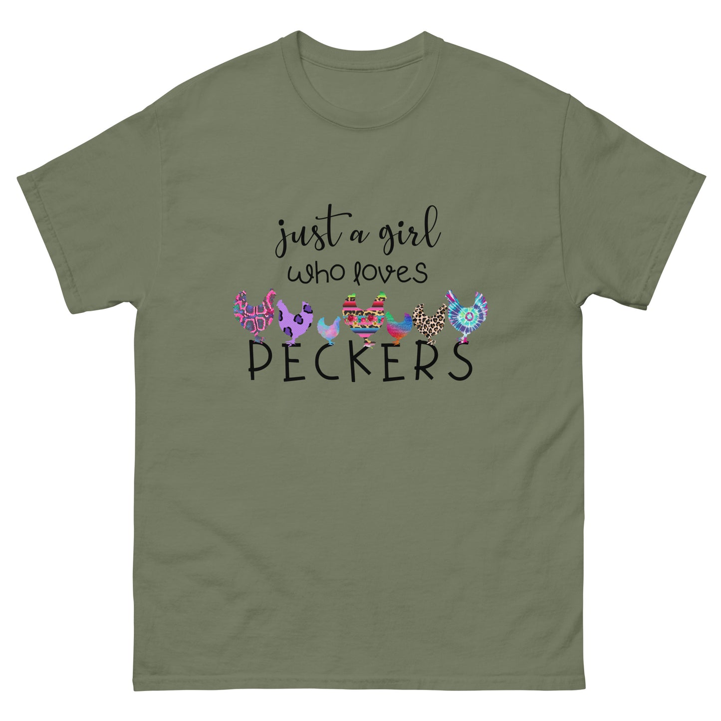 Just a Girl Who Loves Peckers  -  Men's classic tee