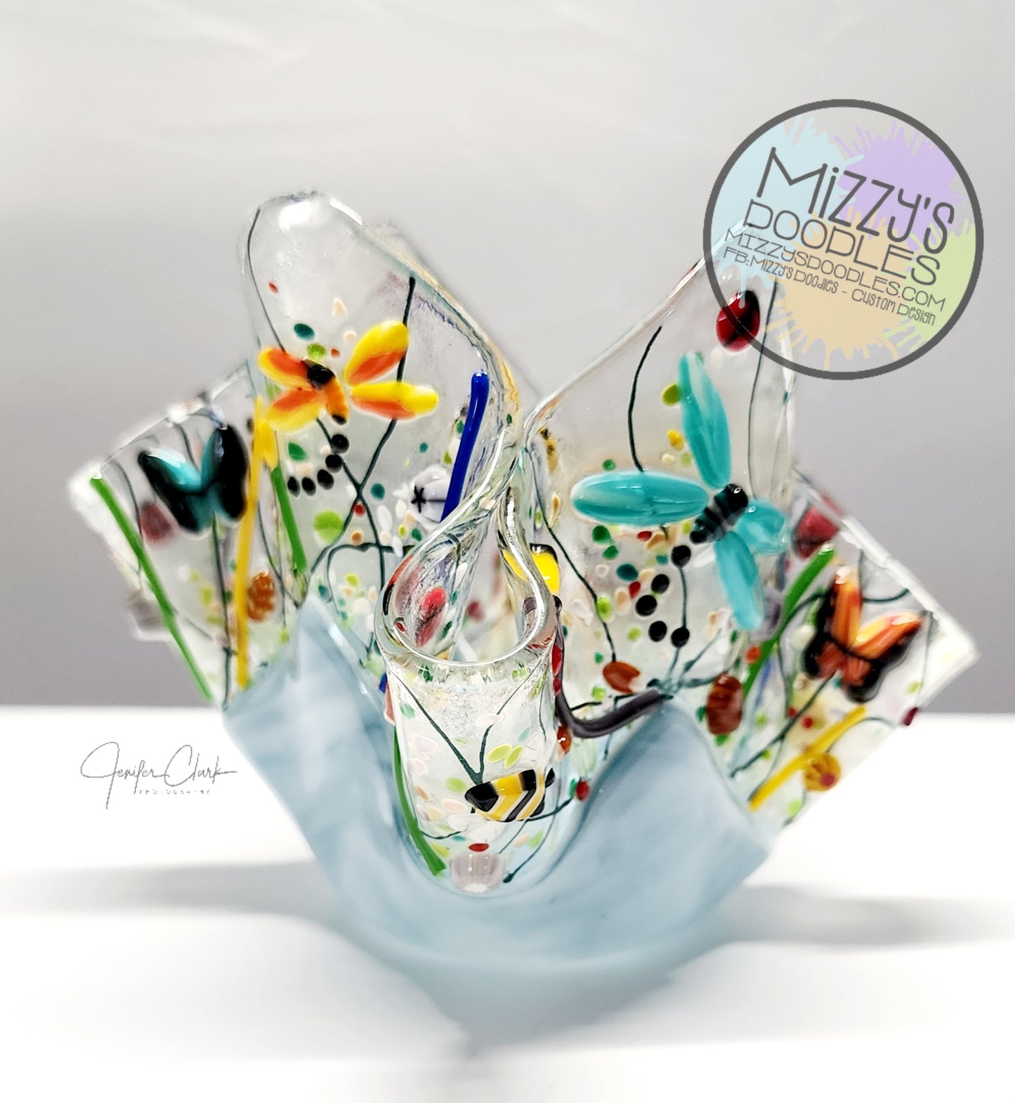 Fused Glass Tealight Holder