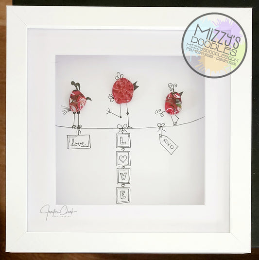 Framed Love Birds