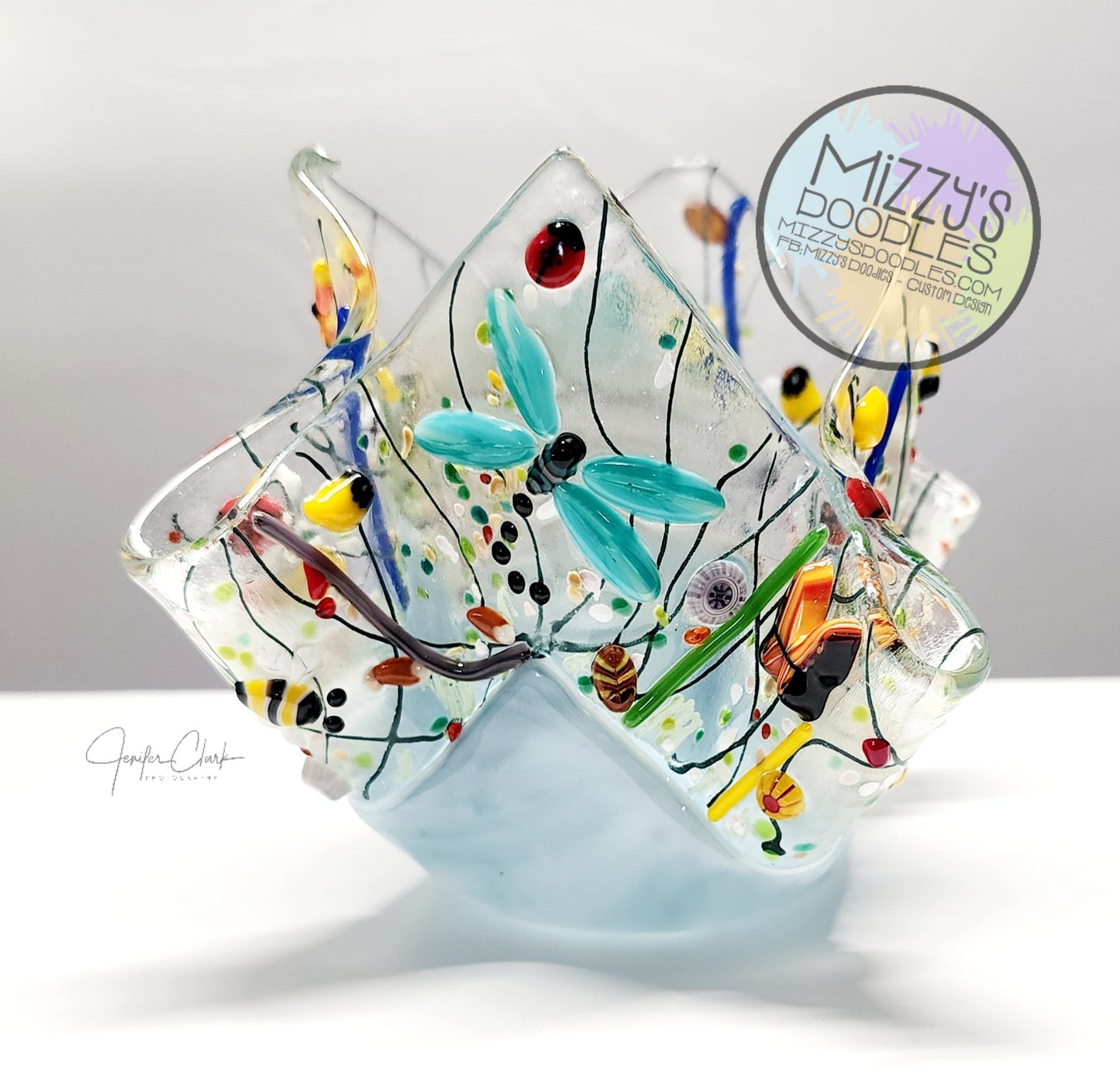 Fused Glass Tealight Holder