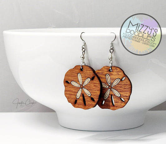 Wood Hand Painted Earrings