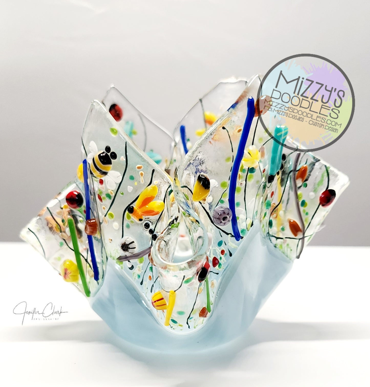 Fused Glass Tealight Holder
