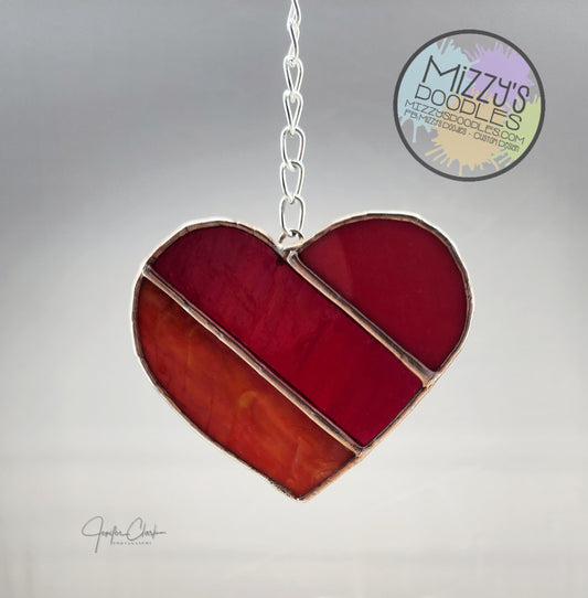Stained Glass Red Heart