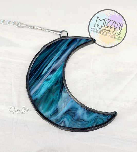 Stained Glass Cresent Moon