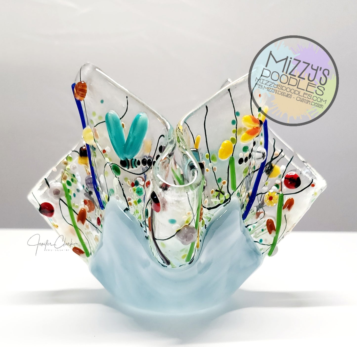 Fused Glass Tealight Holder