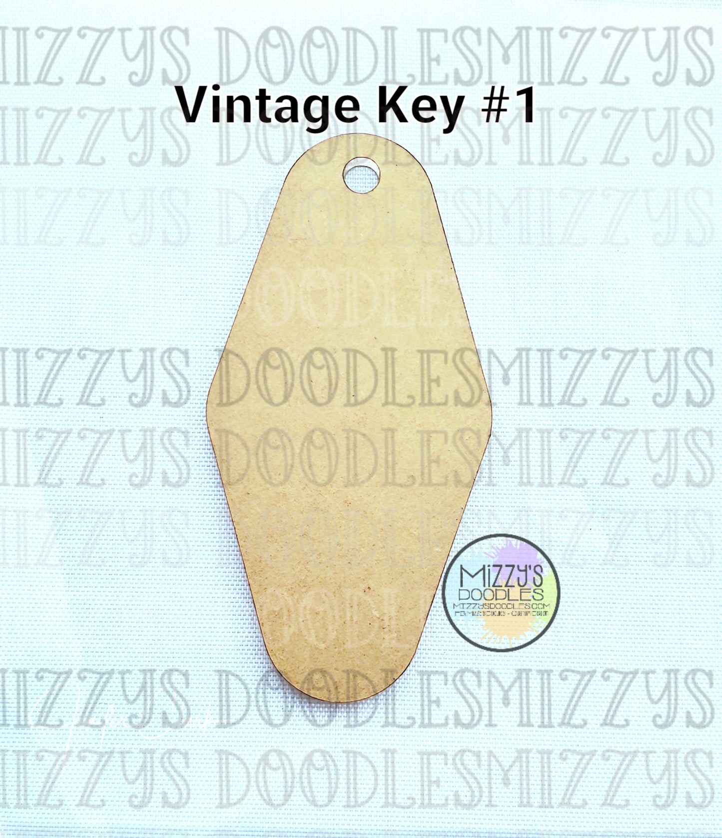 Acrylic Blank- Vintage Keychain