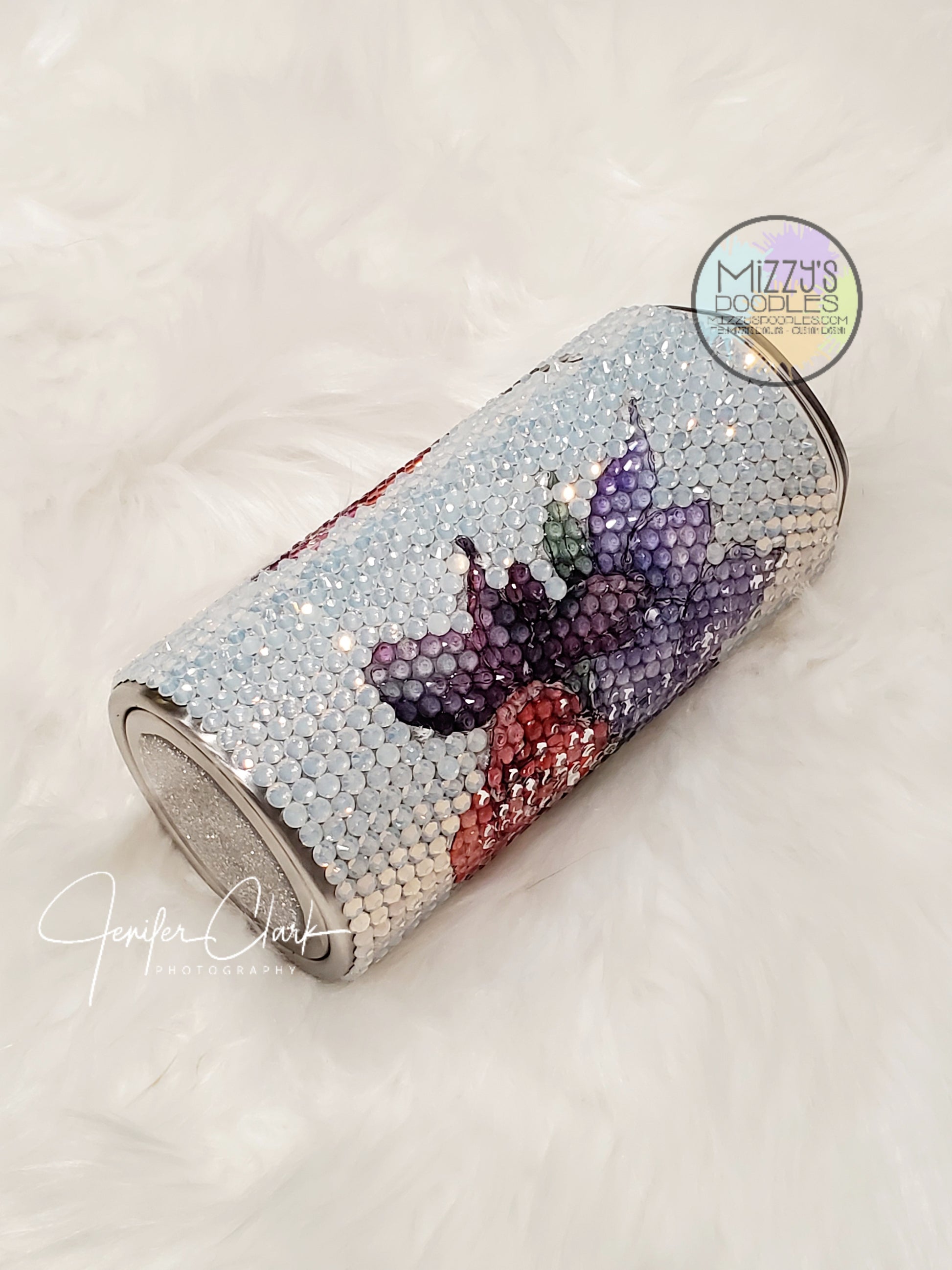 Bedazzled Initial Tumbler - M
