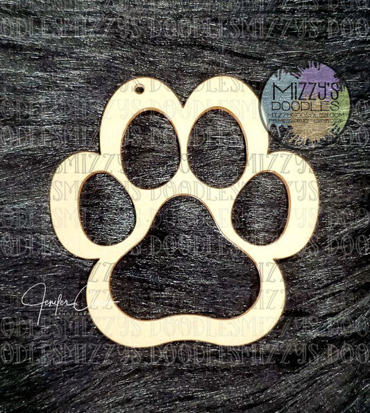 Acrylic Blank-  Dog Paw