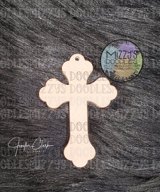 Acrylic Blank-  Fancy Cross