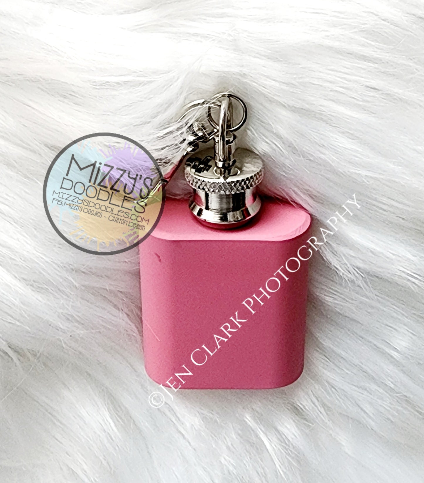 1 oz. Stainless steel keychain drinking flask