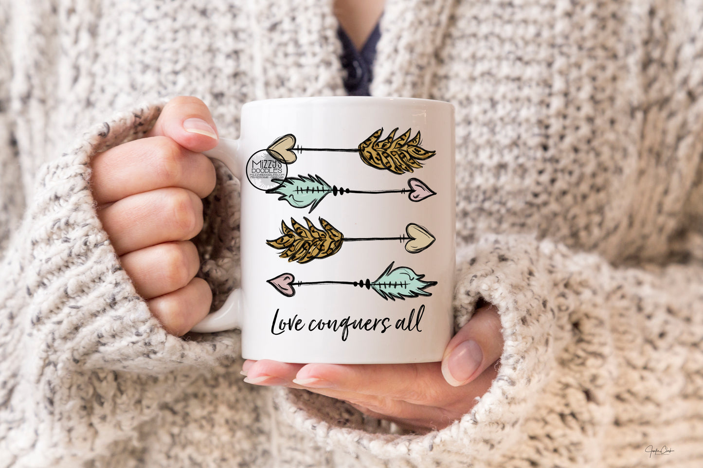 Love Conquers All- 11oz or 15oz Ceramic Coffee Mug