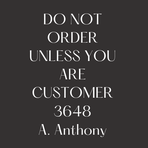 3648 Custom Logo Tag A. Anthony