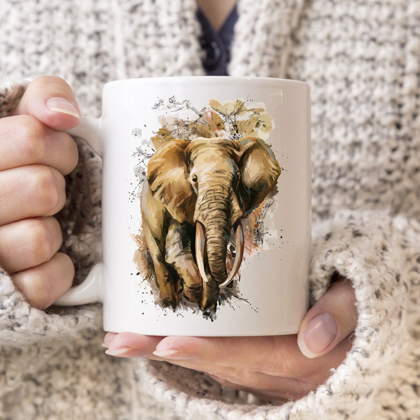 Elephant - 11oz or 15oz Ceramic Coffee Mug