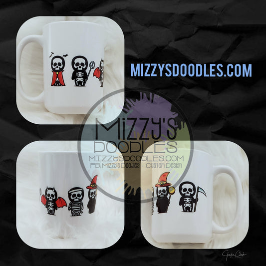 Little Skeletons - 15oz Ceramic Coffee Mugs